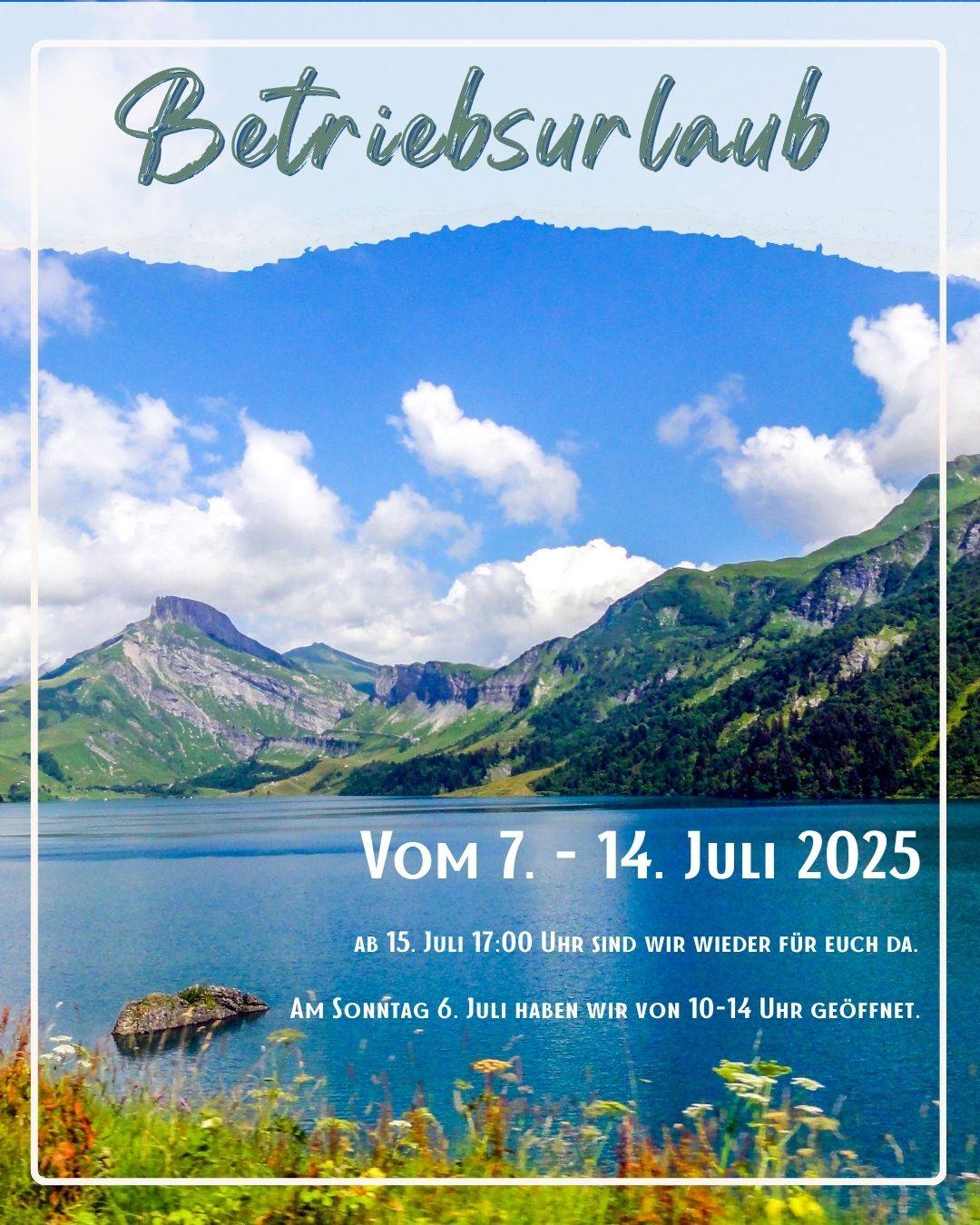 Blau Einfach Alpen Reise Foto Geschenkgutschein