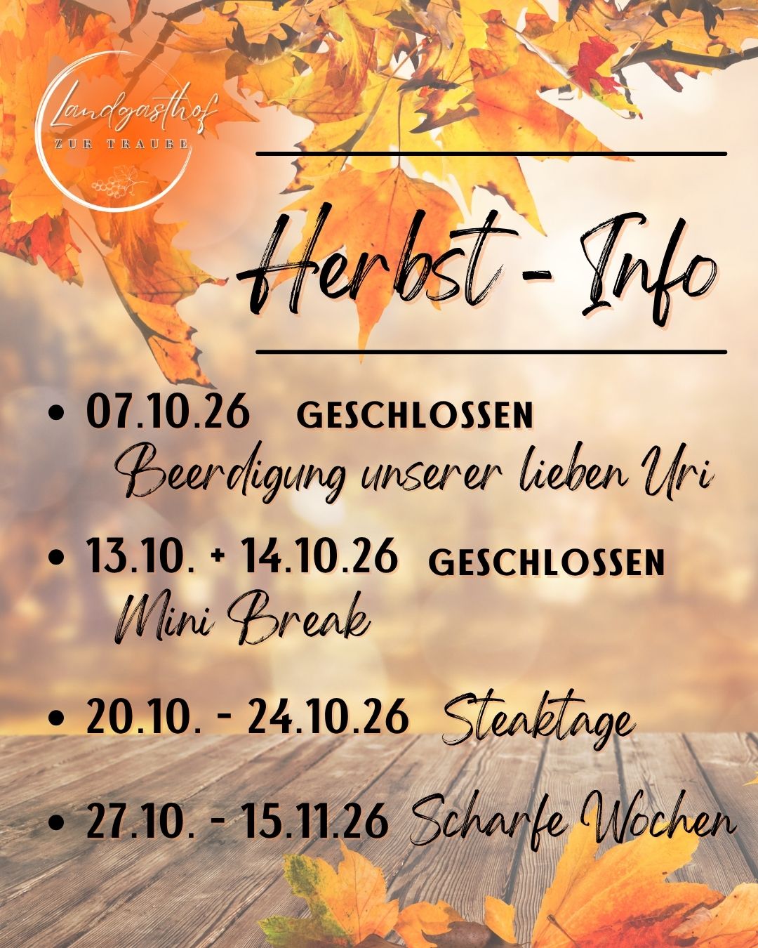 Kopie von October Autumn Leaves Instagram Story 1080 x 1350 px